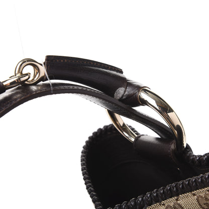 Gucci Monogram Large Horsebit Chain Hobo Dark Brown 8 of 10