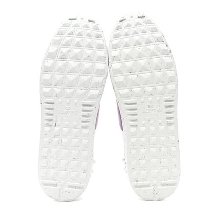Valentino Garavani Vegan Leather Womens Rockstud Open for a Change Sneakers 39 White Sunset Purple 5 of 8