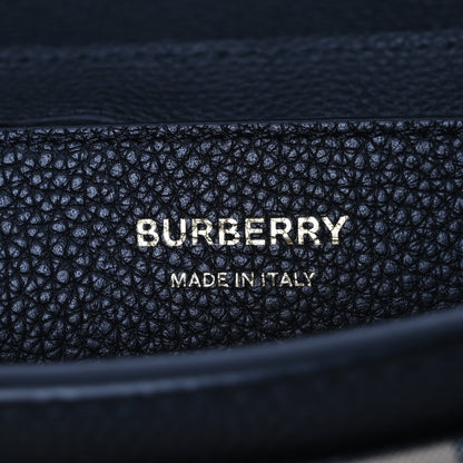 Burberry Coated Canvas Calfskin Vintage Check Medium Note Crossbody Bag Black 8 of 13