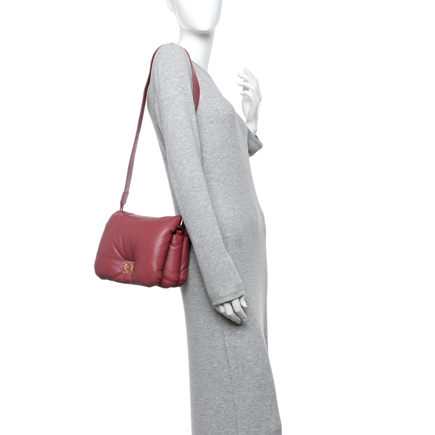 Lambskin Goya Puffer Bag Plumrose