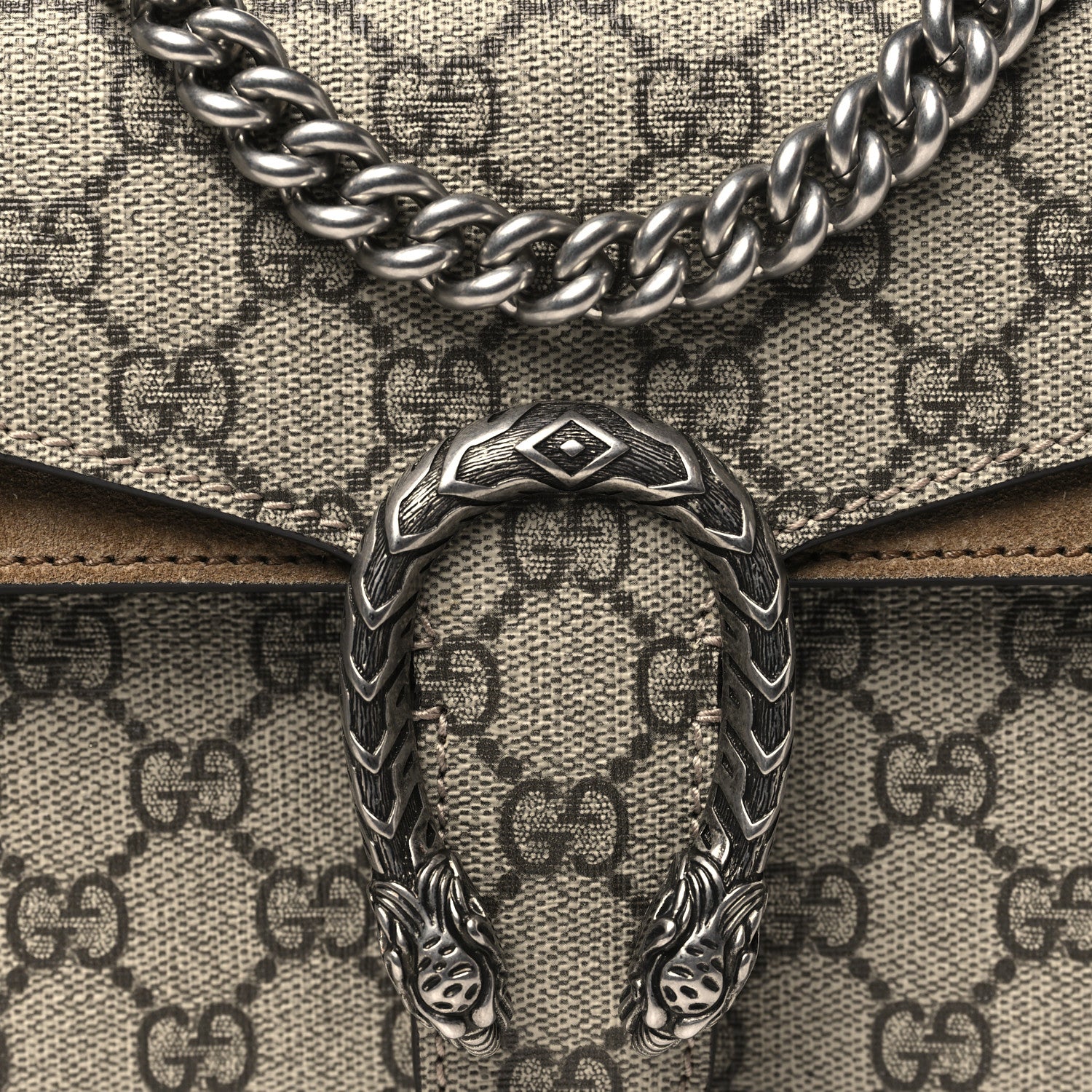 Gucci GG Supreme Monogram Mini Dionysus Shoulder Bag Taupe 8 of 11