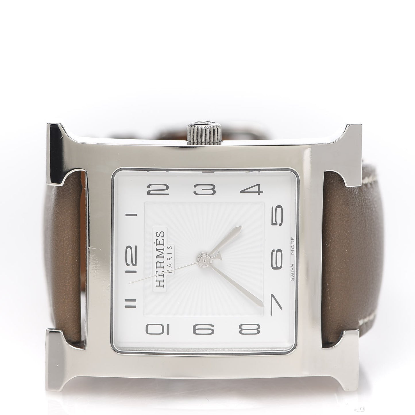 Stainless Steel Swift 30.5mm Heure H Hour Quartz Watch Etoupe
