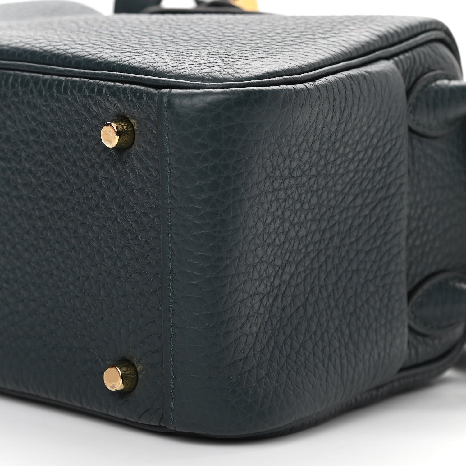 Hermes Taurillon Clemence Mini Lindy 20 Vert Cypress 10 of 11