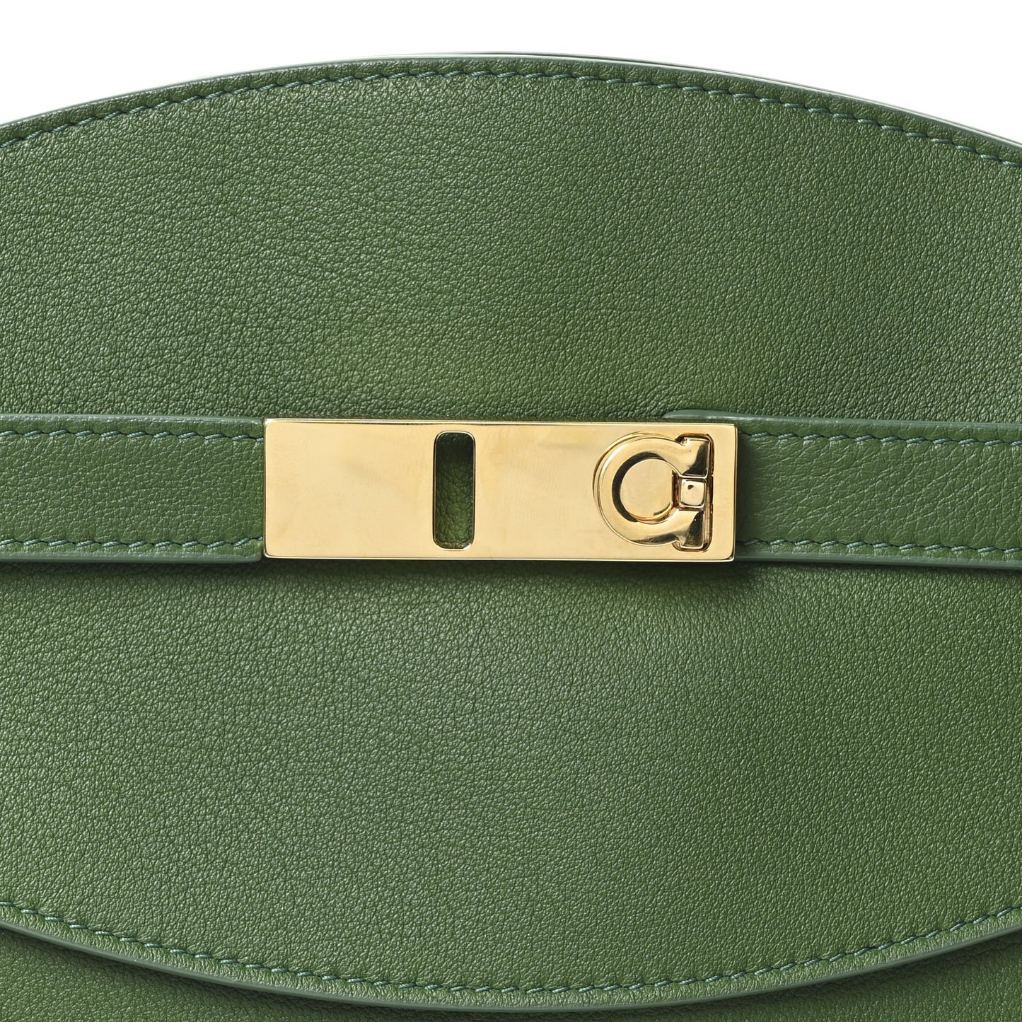 Calfskin Small Hug Messenger Bag Forest Green