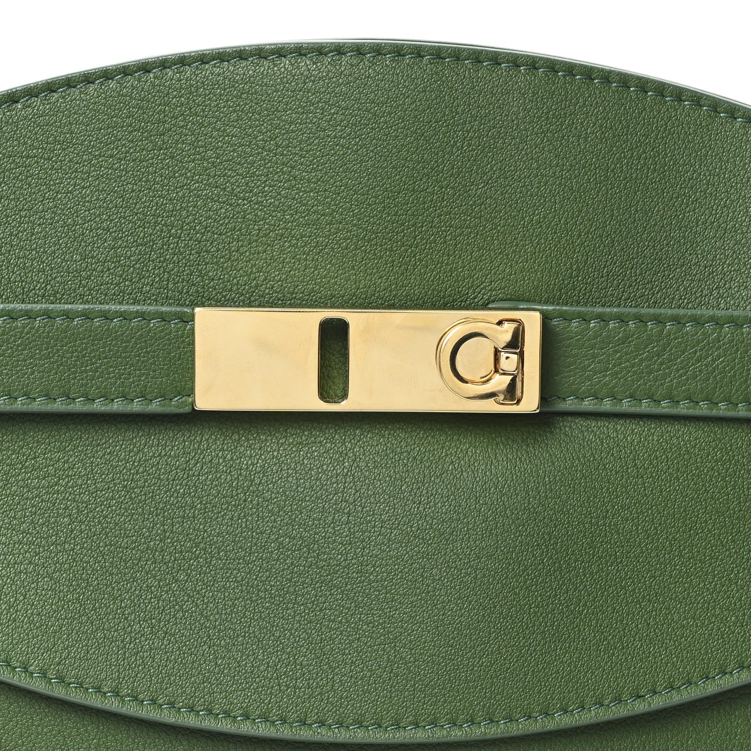 Salvatore Ferragamo Calfskin Small Hug Messenger Bag Forest Green 8 of 10