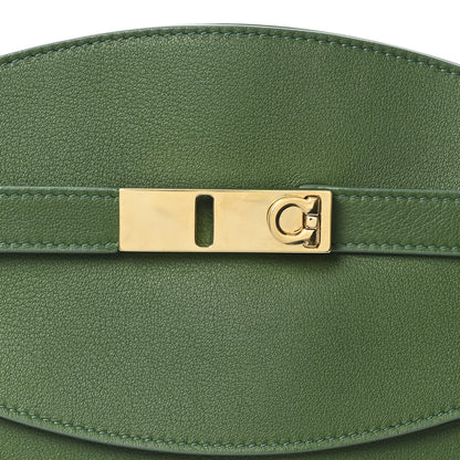 Salvatore Ferragamo Calfskin Small Hug Messenger Bag Forest Green 8 of 10