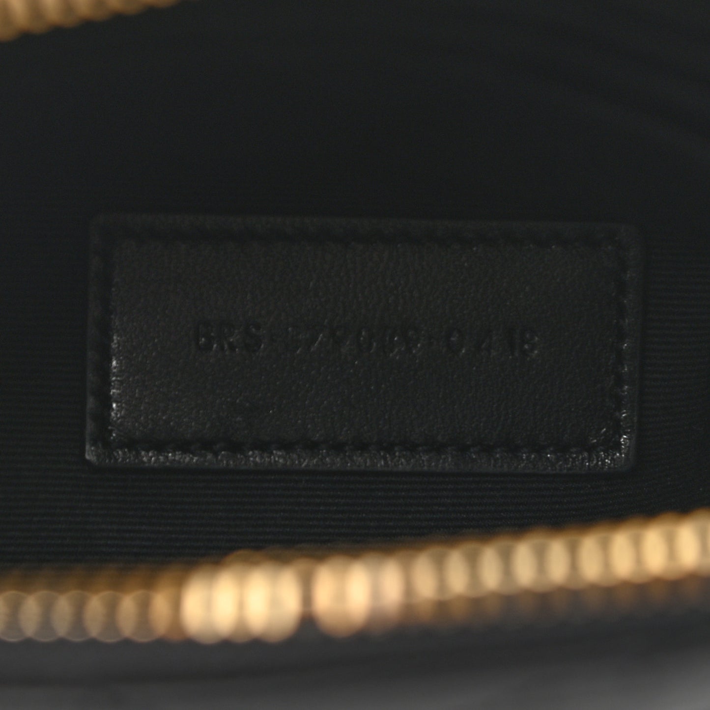 Calfskin Matelasse Chevron Monogram A5 Wristlet Black