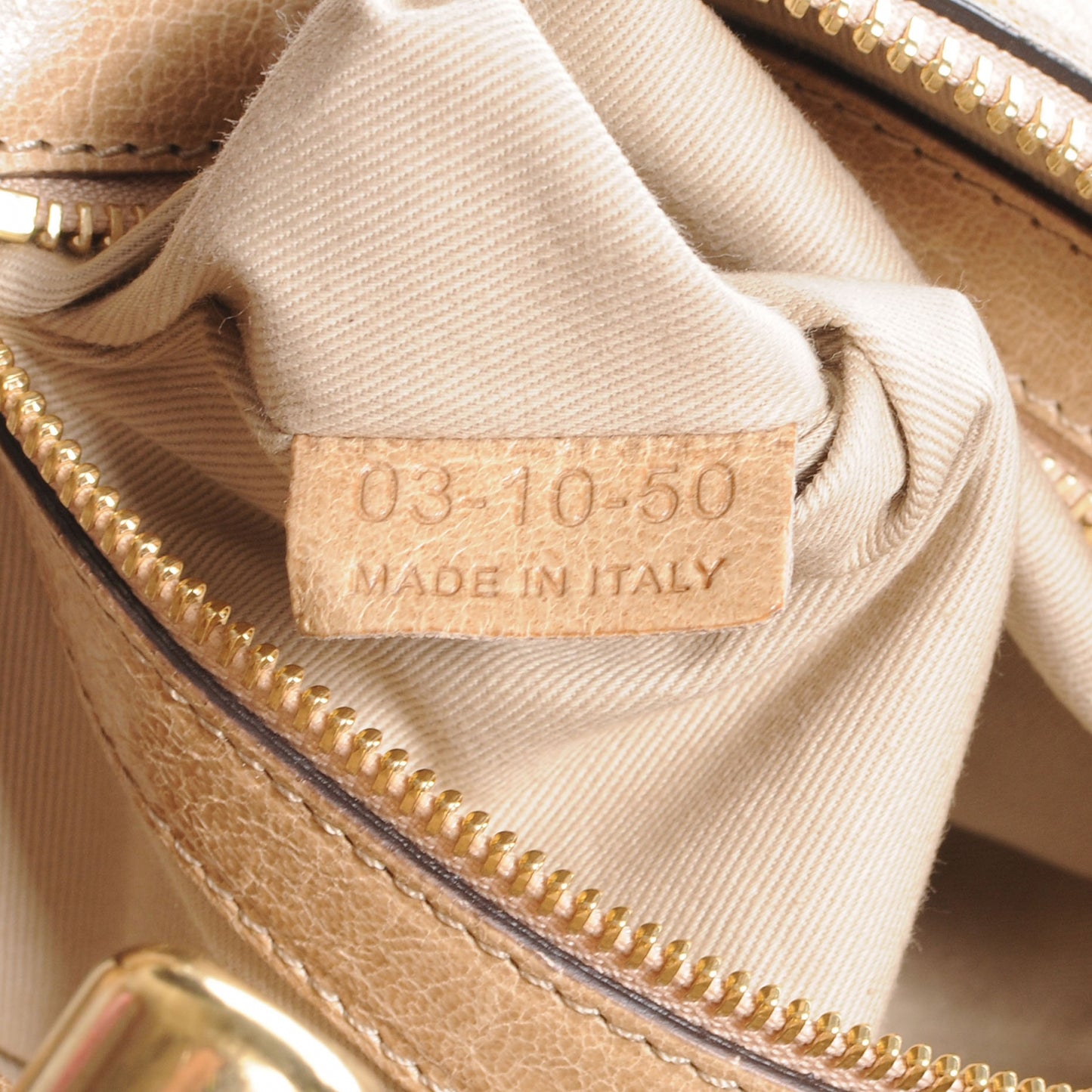 Leather Heloise Satchel Beige