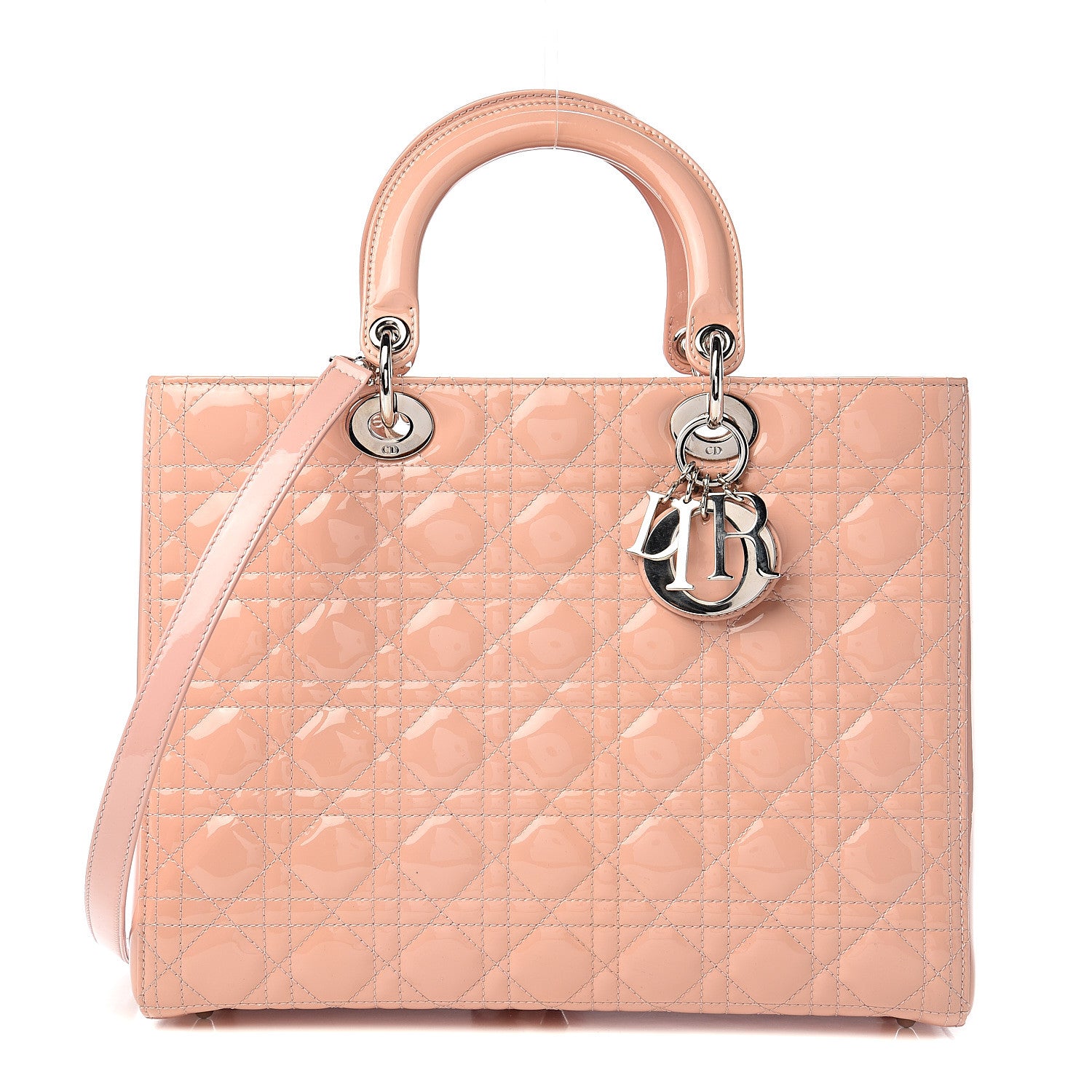 Christian Dior Patent Cannage Large Lady Dior Light Pink 1 of 12