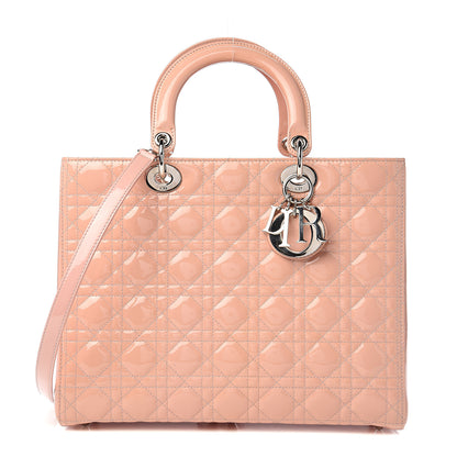 Christian Dior Patent Cannage Large Lady Dior Light Pink 1 of 12
