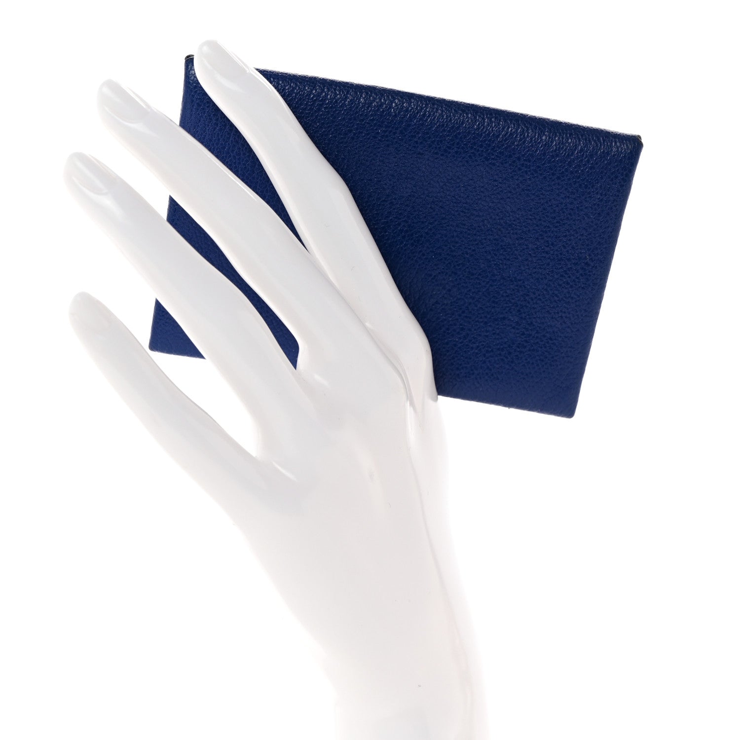 Hermes Chevre Mysore Calvi Card Case Bleu Electrique 2 of 9
