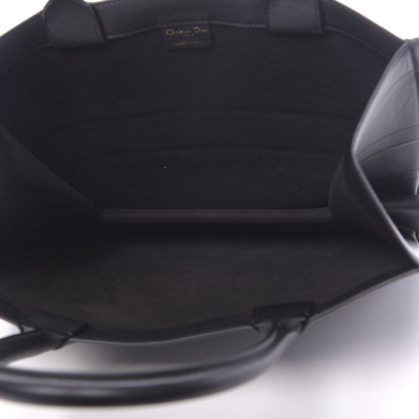 Calfskin Embossed Medium Book Tote Black