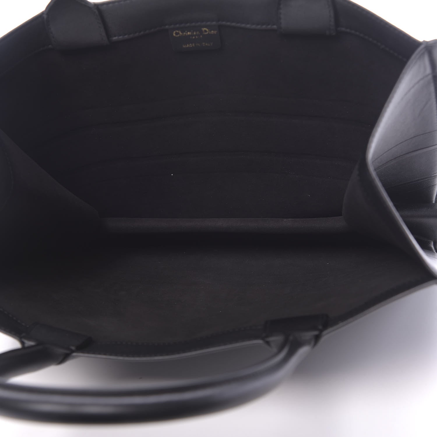 Christian Dior Calfskin Embossed Medium Book Tote Black 5 of 11