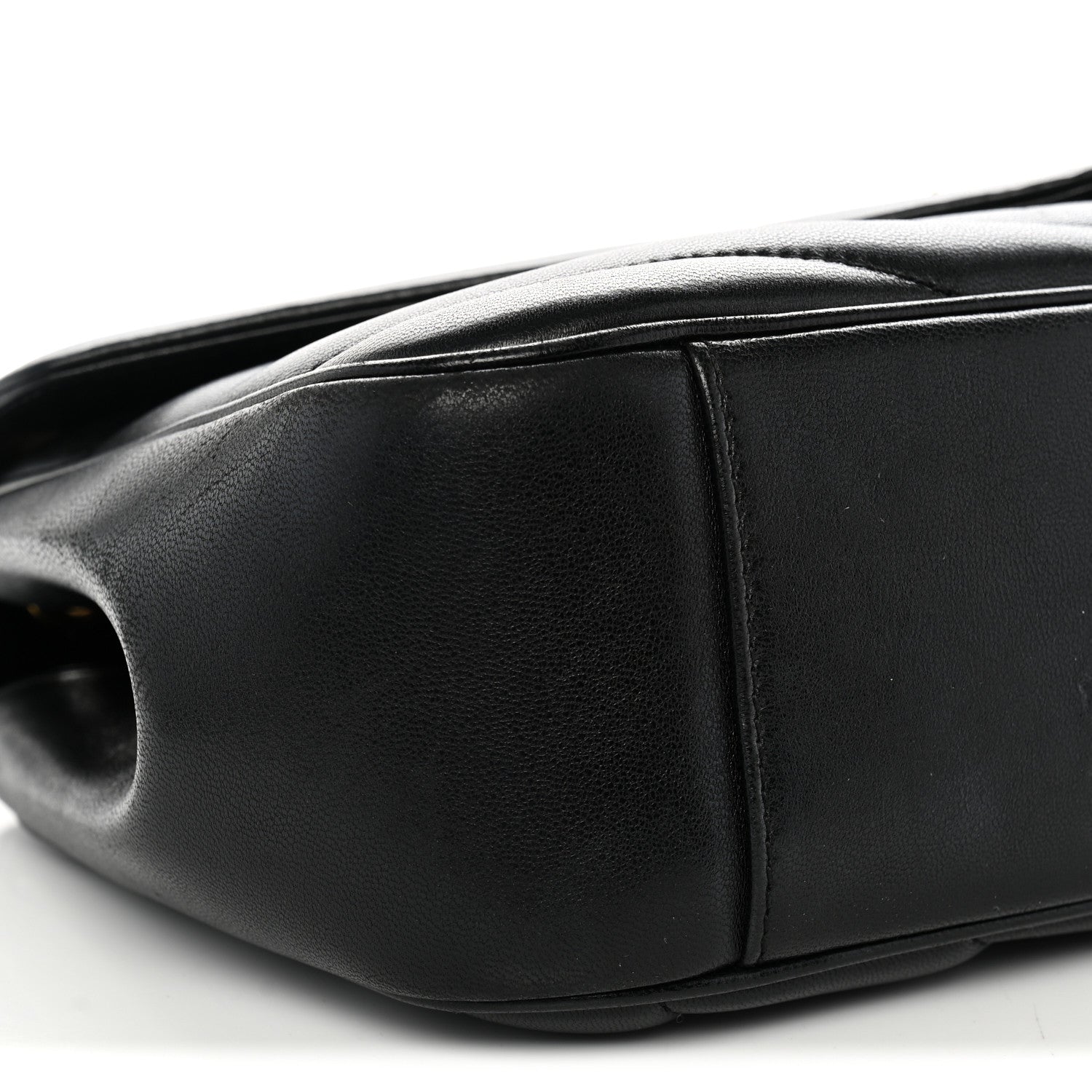 Saint Laurent Lambskin Chevron Quilted Medium Loulou Black 9 of 12