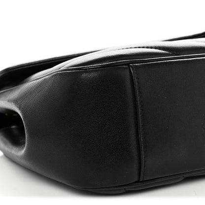 Saint Laurent Lambskin Chevron Quilted Medium Loulou Black 9 of 12