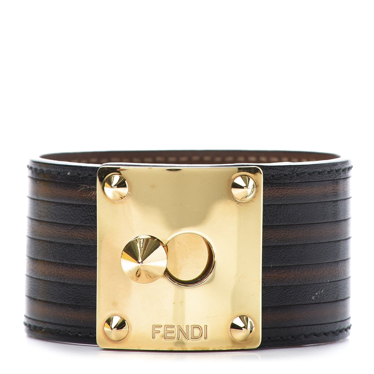 Nappa Goldmine Cuff Tobacco Black