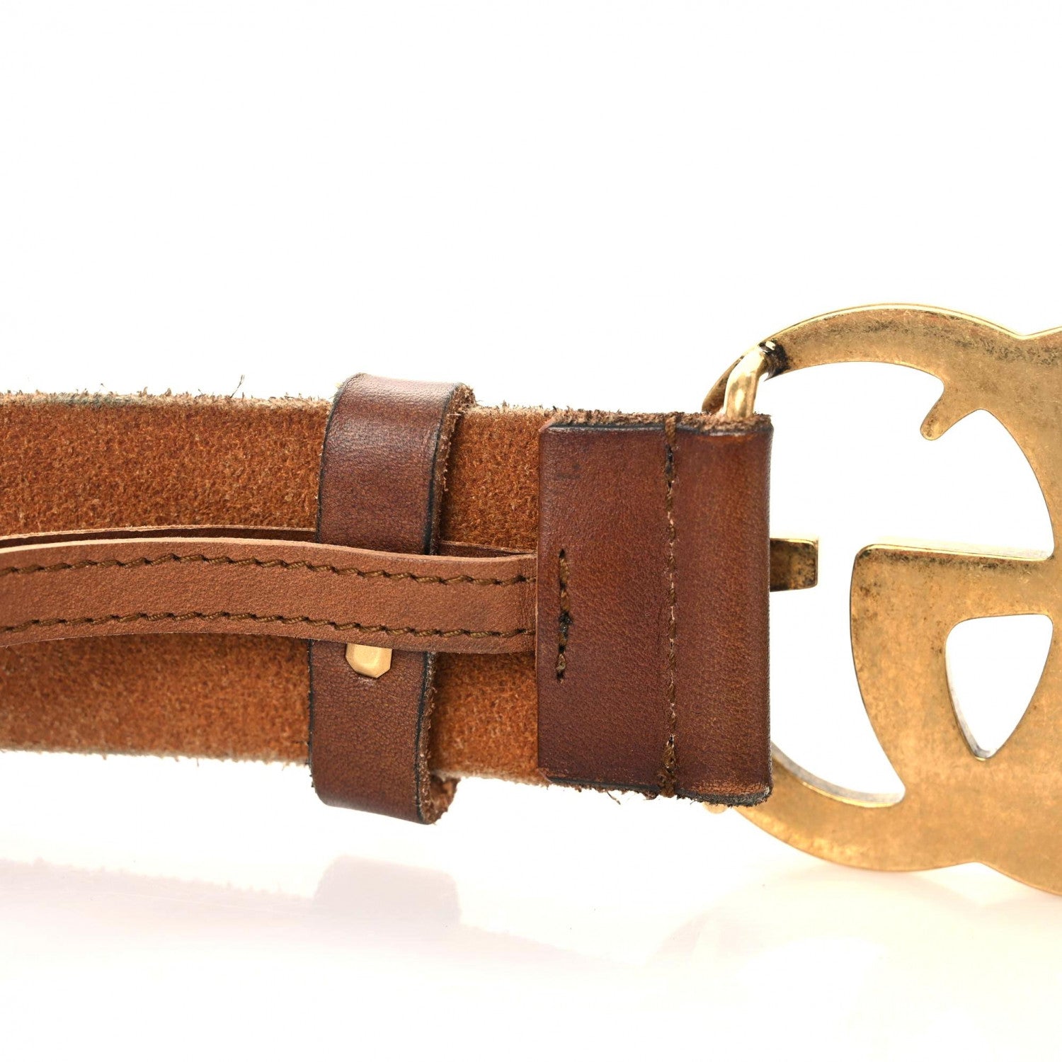 Gucci Faded Calfskin Double G 40mm Belt 95 38 Cuir 9 of 12