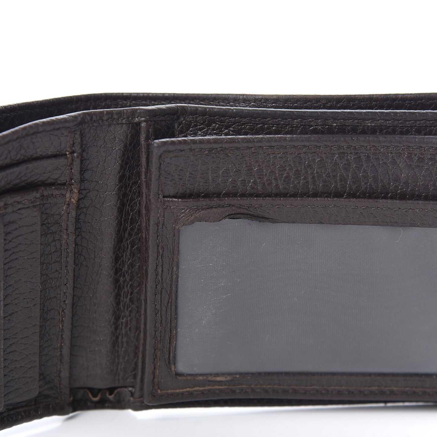 Monogram Bi-Fold ID Wallet Dark Brown