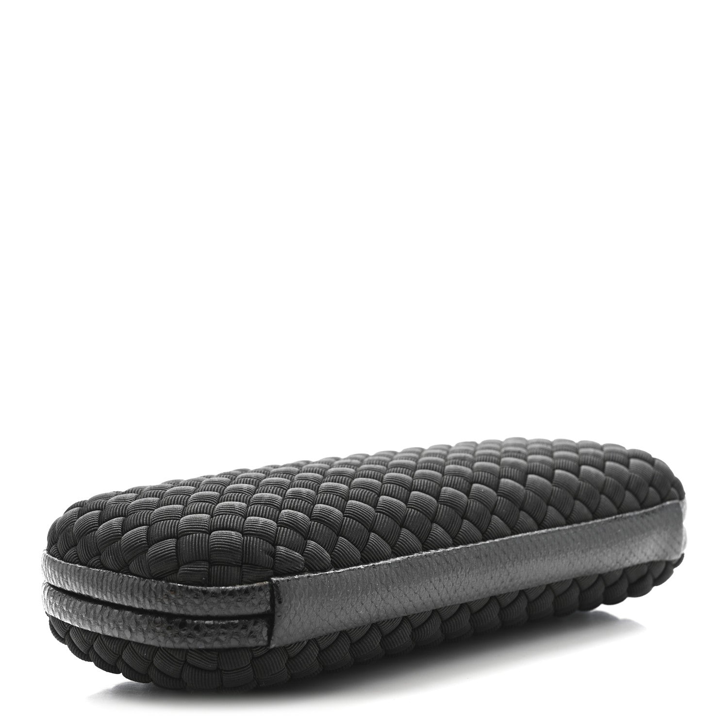 Bottega Veneta Satin Ayers Intreccio Impero Stretch Knot Clutch Black 4 of 9