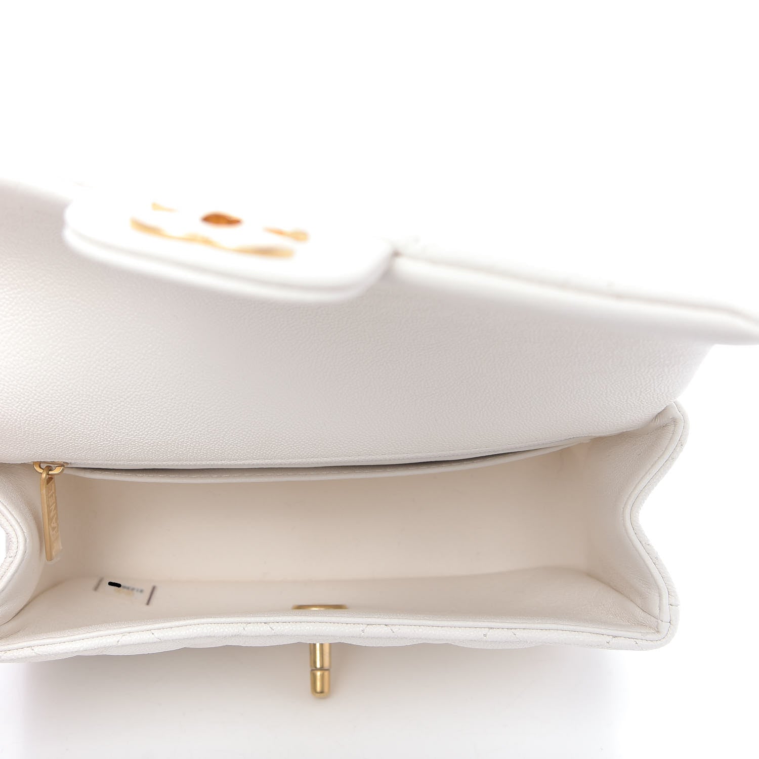 Chanel Caviar Quilted Mini Top Handle Rectangular Flap White 5 of 9