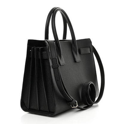 Saint Laurent Grained Calfskin Baby Sac De Jour Black 3 of 15