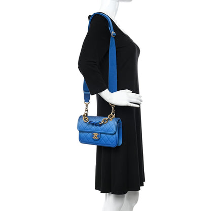 Chanel Caviar Quilted Small Sunset On The Sea Flap Blue 2 of 12