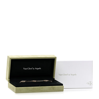 Van Cleef & Arpels 18K Yellow Gold Mother of Pearl 5 Motifs Vintage Alhambra Bracelet 6 of 6