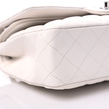 Chanel Caviar Quilted Medium Double Flap White 8 of 9