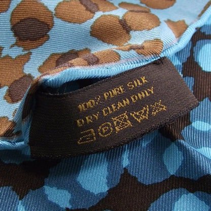 Louis Vuitton Silk Carre Leopard Scarf Blue 7 of 8