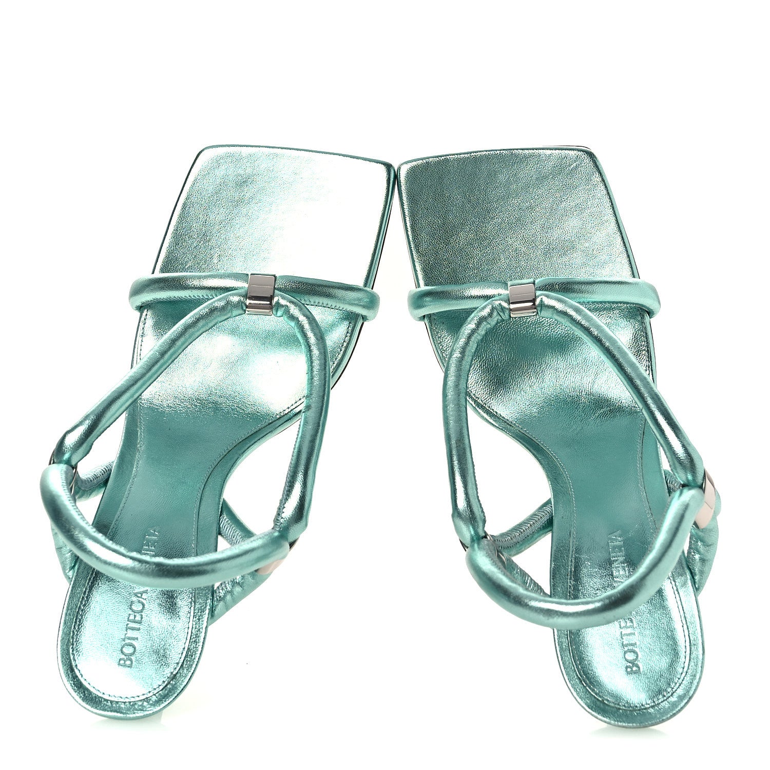 Bottega Veneta Multi Strap 95mm Sandals Icy 38.5 Moon 2 of 13