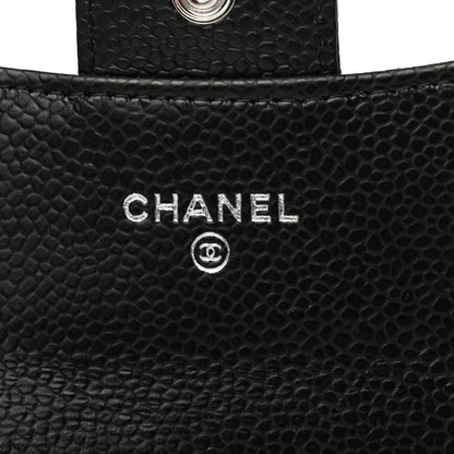 Chanel Caviar Quilted Flap Card Holder Wallet Black 6 of 8