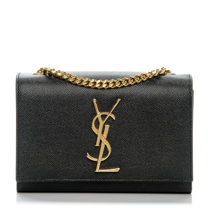 Saint Laurent Grain De Poudre Small Monogram Kate Satchel Black 1 of 6
