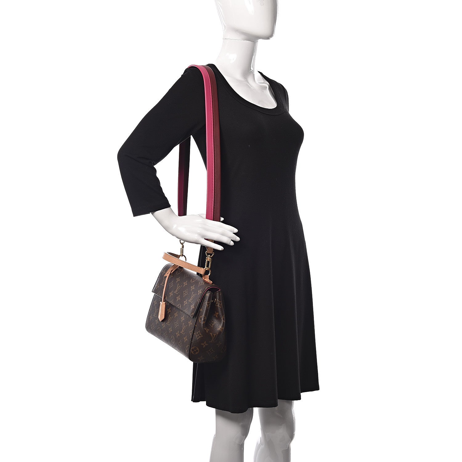 Louis Vuitton Monogram Cluny BB Bordeaux Fuchsia 2 of 6