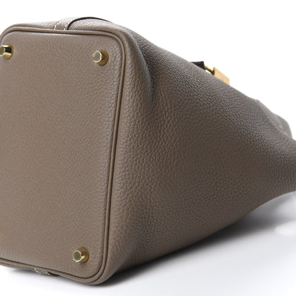 Hermes Taurillon Clemence Picotin Lock 18 PM Etoupe 7 of 11