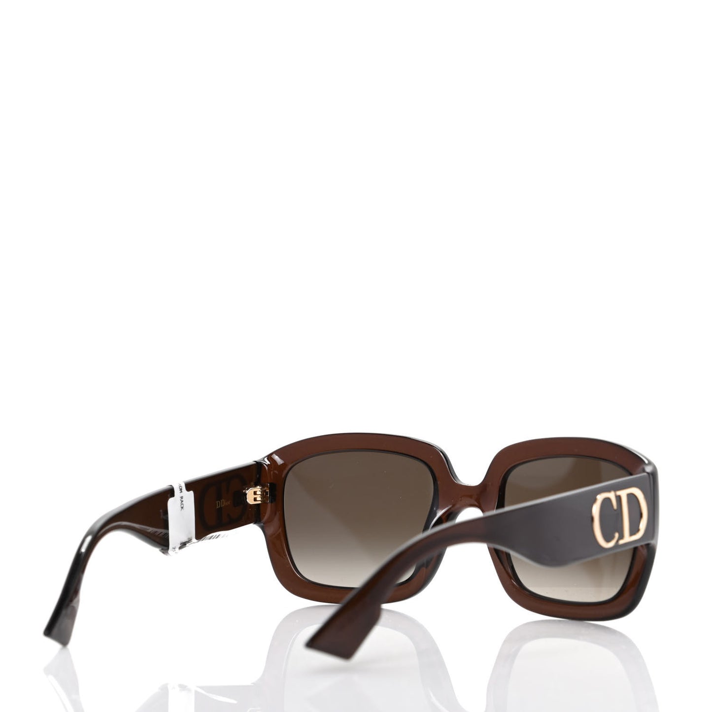 Acetate DDior Square Sunglasses Brown