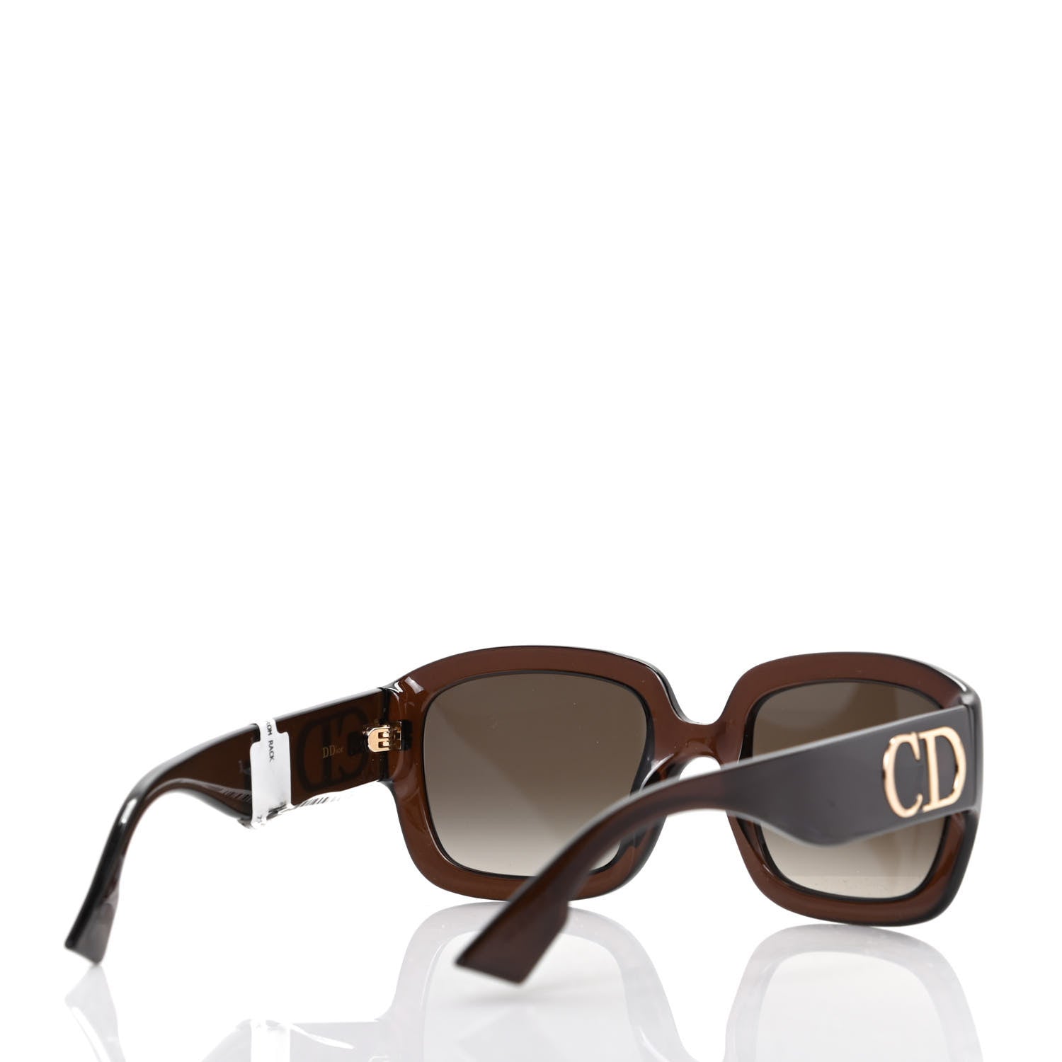 Christian Dior Acetate DDior Square Sunglasses Brown 4 of 6