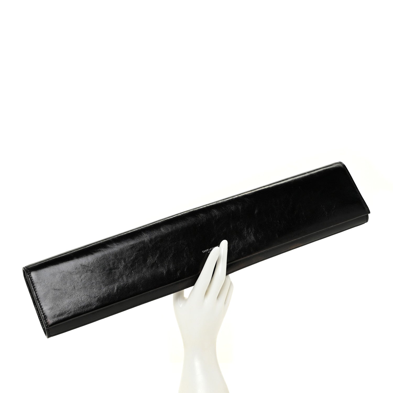 Saint Laurent Calfskin Fetiche Long Clutch Black 2 of 20