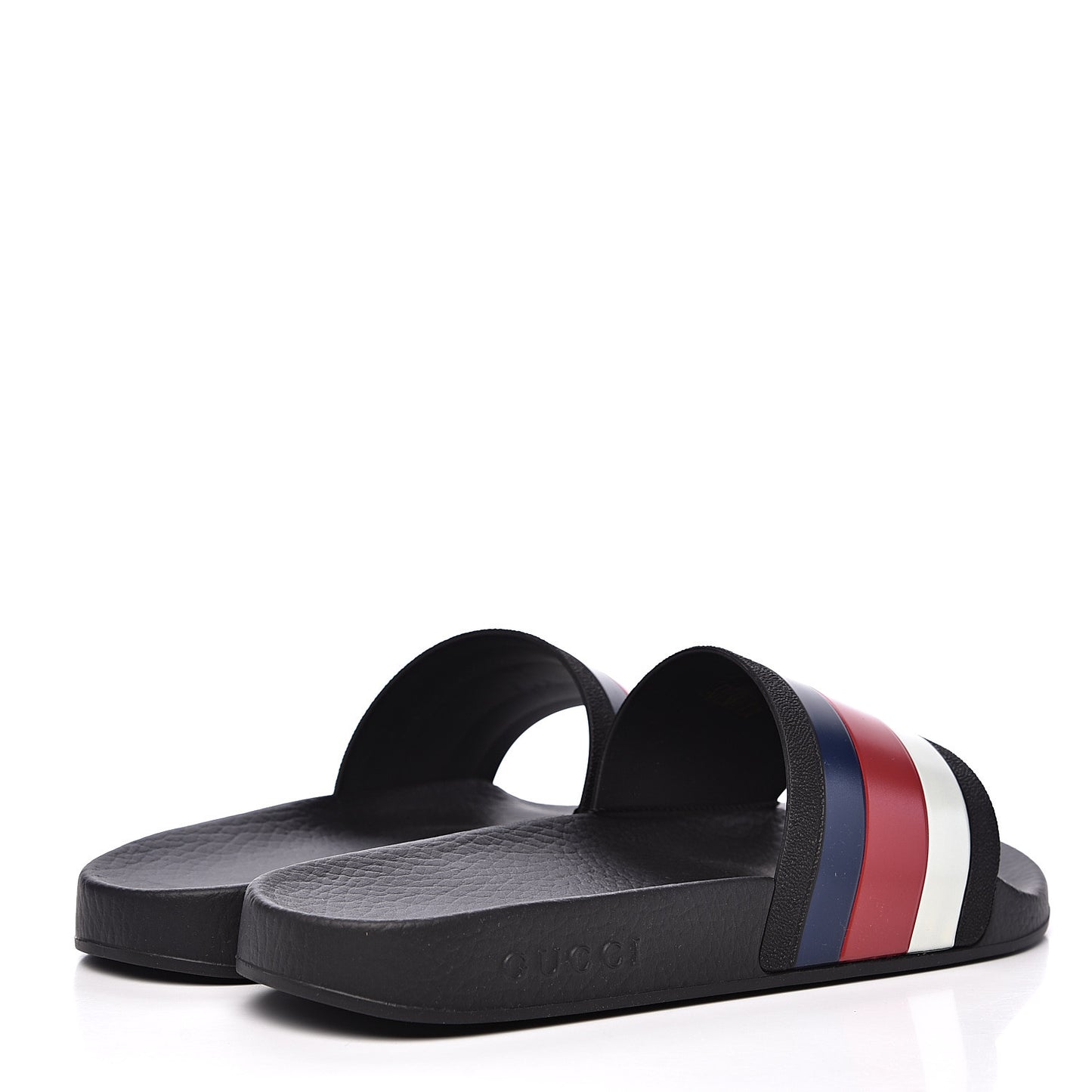 Rubber Web Mens Pool Slide Sandals 8 Black Mystic White Hibiscus Red Marine