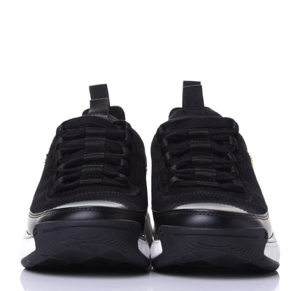 Chanel Velvet Calfskin Mixed Fibers CC Sneakers 35.5 Black 2 of 11