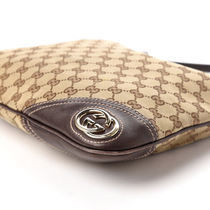 Gucci Monogram Medium New Britt Hobo Dark Brown 7 of 10