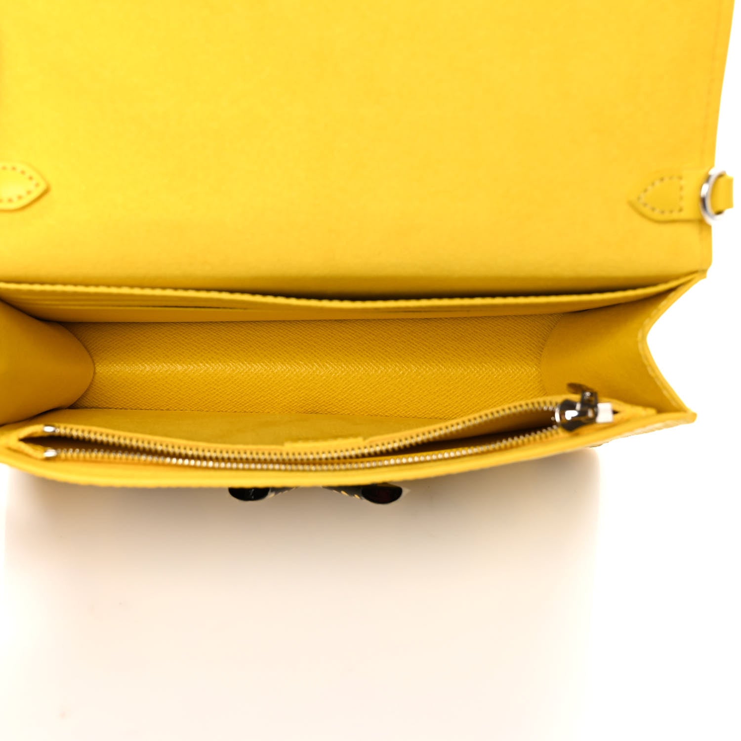 Louis Vuitton LV x YK Epi Infinity Dots Twist Belt Chain Wallet Yellow Black 5 of 10