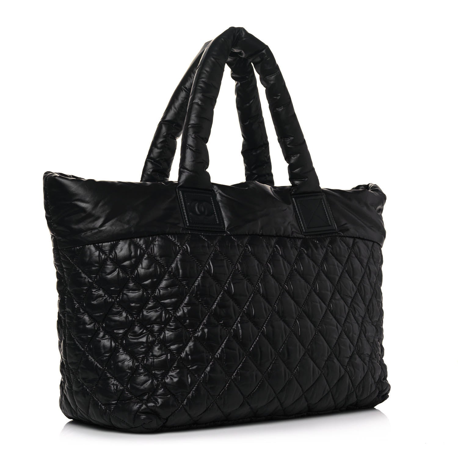 Chanel Nylon Quilted Large Coco Cocoon Tote Black 2 of 12