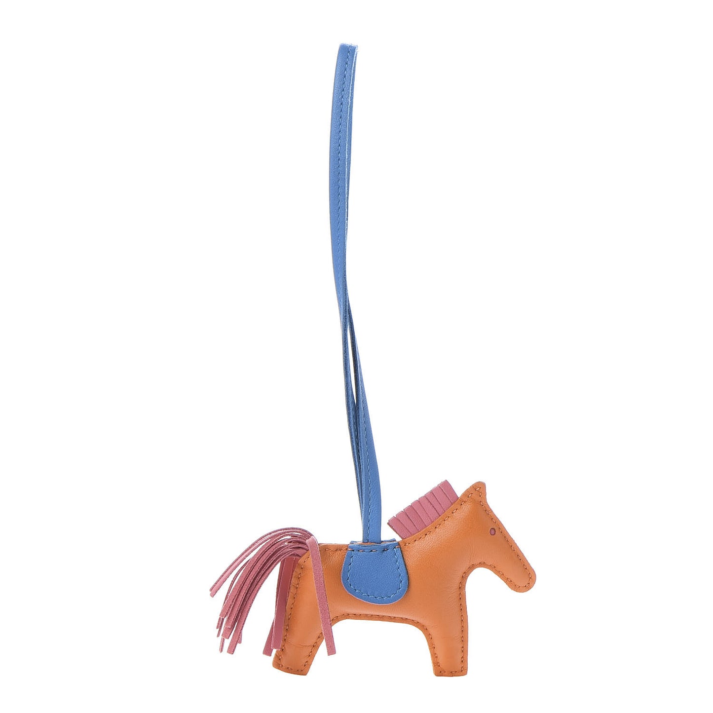 Milo Lambskin Grigri Rodeo Horse Bag Charm PM Orange Bleu Zanzibar Rose Azalee