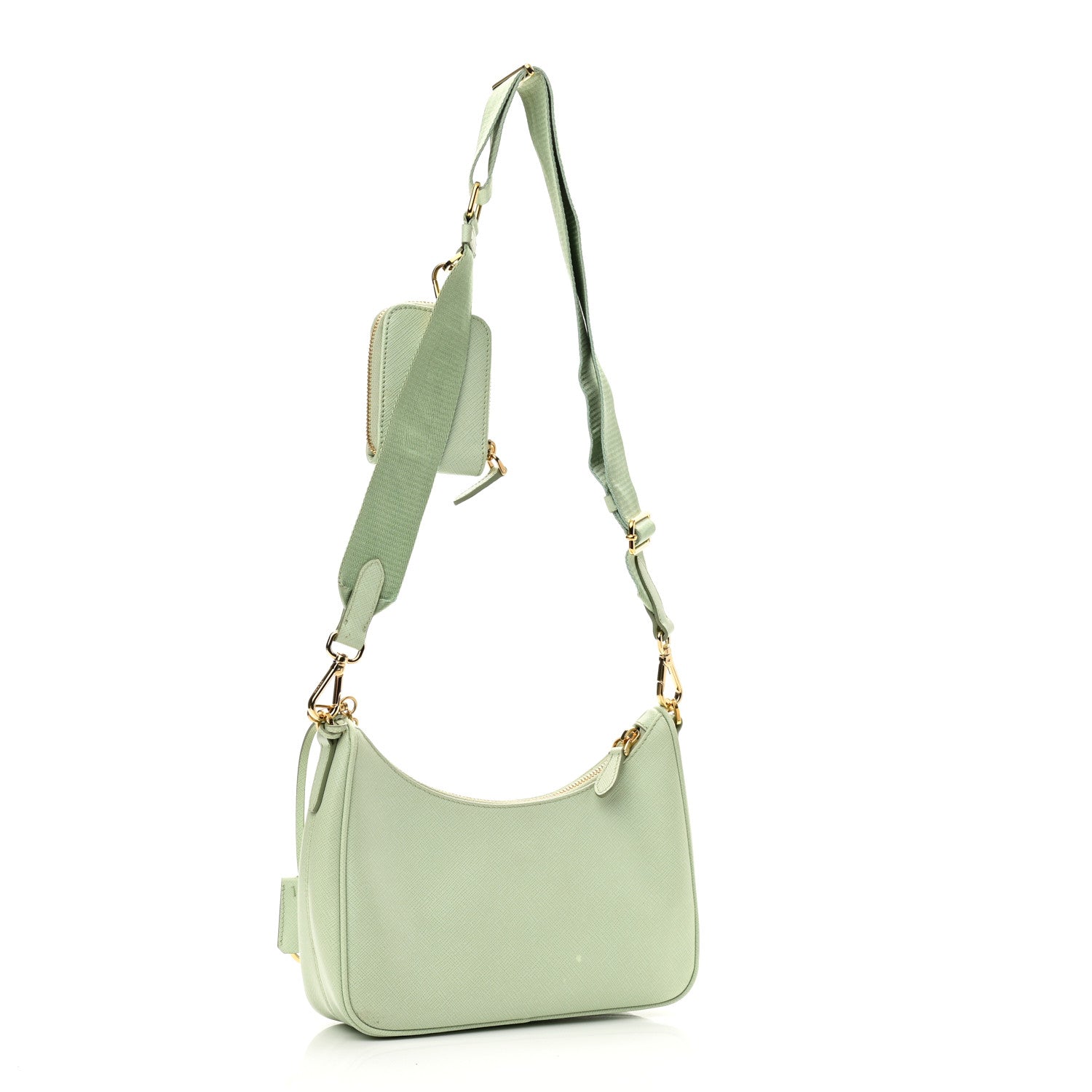 Prada Saffiano Lux Re-Edition 2005 Shoulder Bag Acqua 3 of 11