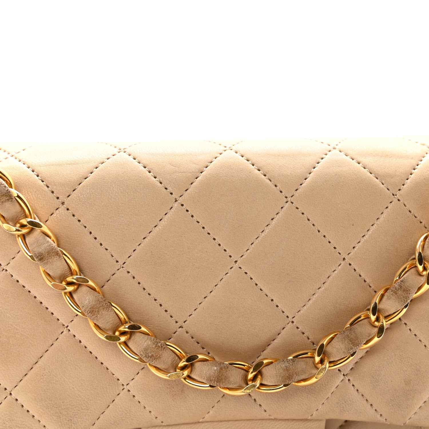 Chanel Lambskin Quilted Small Double Flap Beige 7 of 10