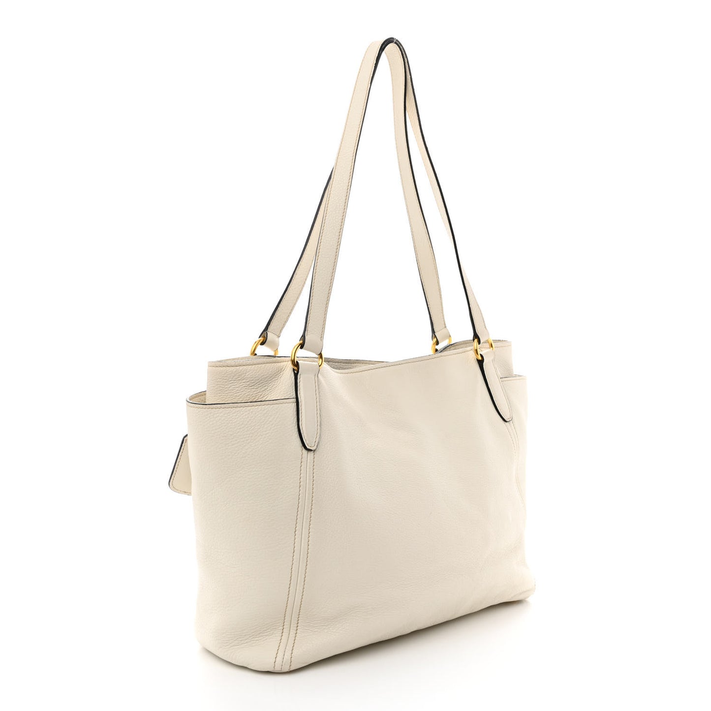 Vitello Daino Side Pocket Tote Talco