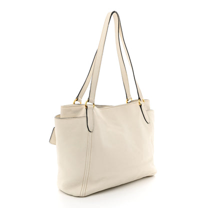 Prada Vitello Daino Side Pocket Tote Talco 3 of 14