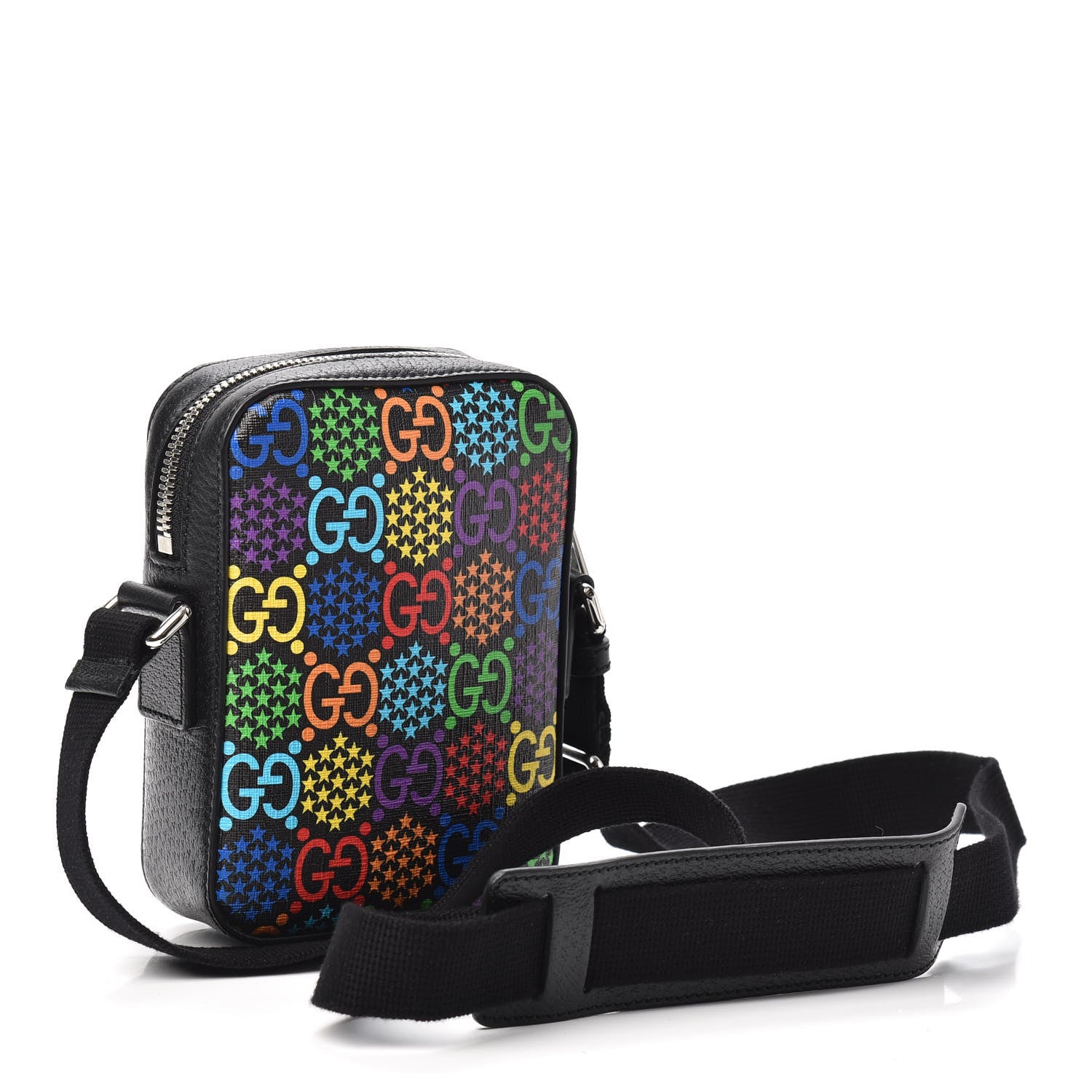 Gucci GG Supreme Monogram Psychedelic Messenger Bag Black 3 of 9