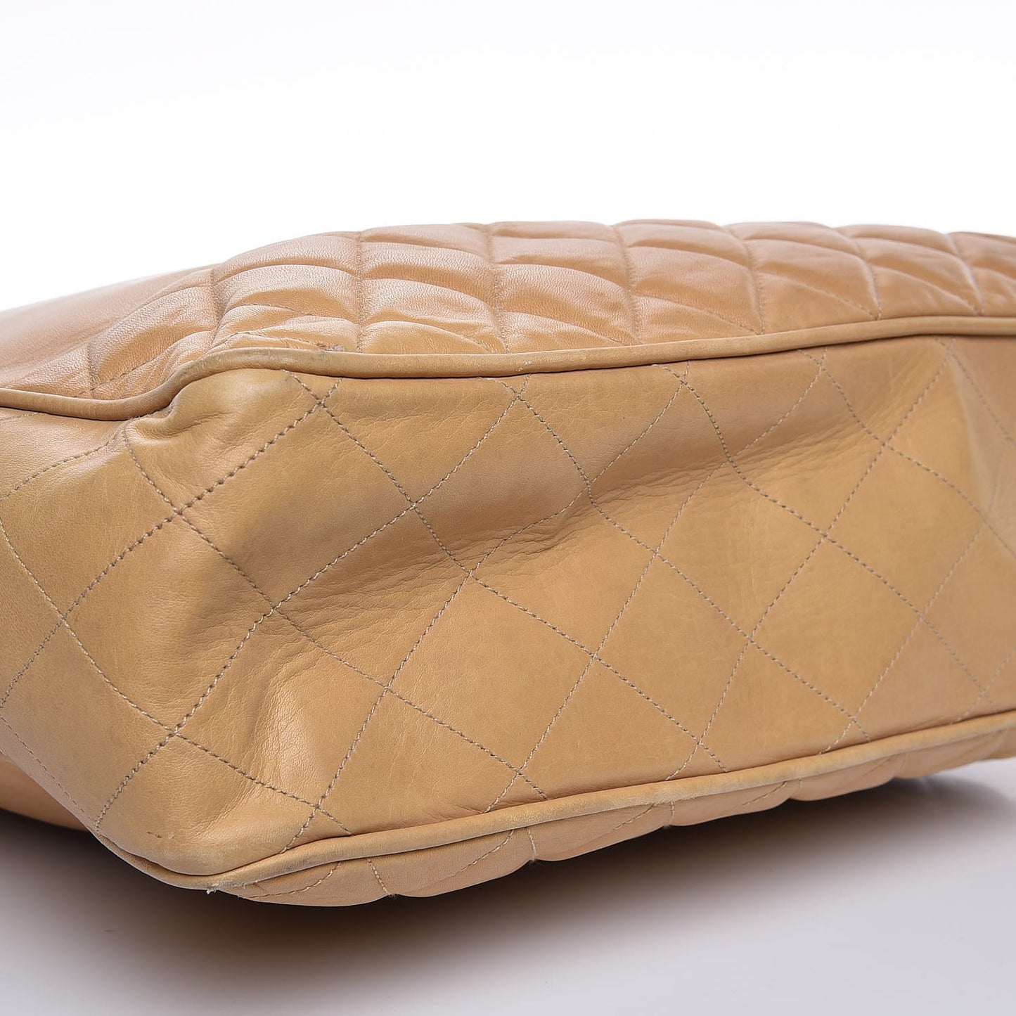 Lambskin Quilted Tote Beige