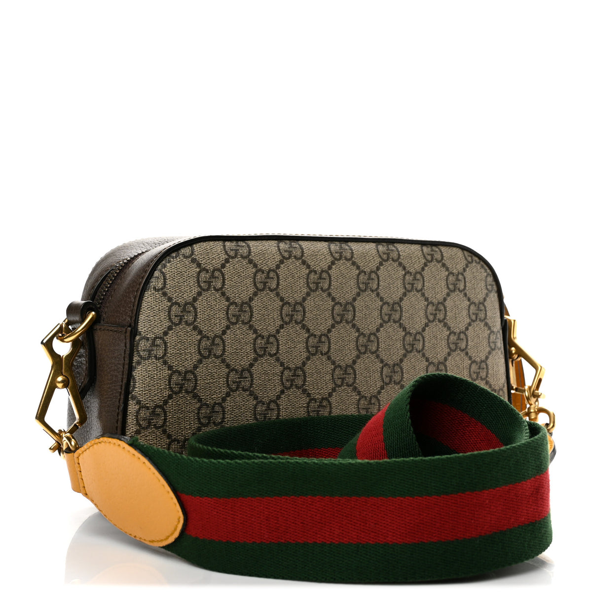 Gucci GG Supreme Monogram Web Neo Vintage Shoulder Bag Beige New Acero Crop 3 of 11
